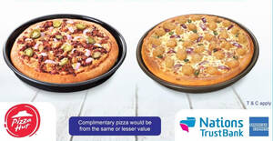 Featured image for Pizza Hut: Buy a Large Pizza & get another FREE with Nations Trust Bank American Express card every Friday till 26 Nov 2021