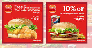 Featured image for Burger King Sri Lanka releases new digital coupons for dine-in and takeaway (From 10 April 2022)
