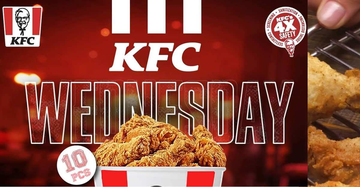 Featured image for KFC is offering 10pcs of fried chicken at special price on Wednesdays