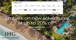 Featured image for (EXPIRED) IHG offering up to 20% off hotels in SEA, Maldives, South Korea, Japan and more till 24 Jan, for stays up to 30 May