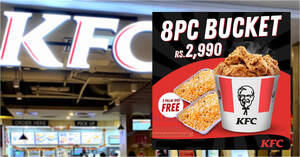 Featured image for (EXPIRED) KFC Sri Lanka Selling 8pc Chicken & 2 Pilaf Rice for Rs. 2,990 on July 3 2024