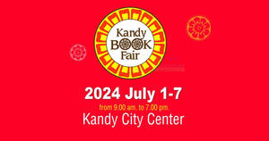 Featured image for Kandy Book Fair 2024 from 1 – 7 July 2024
