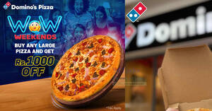 Featured image for (EXPIRED) Domino’s Sri Lanka Has Rs. 1,000 Discount on Large Pizzas for This Weekend Only till 7 July 2024