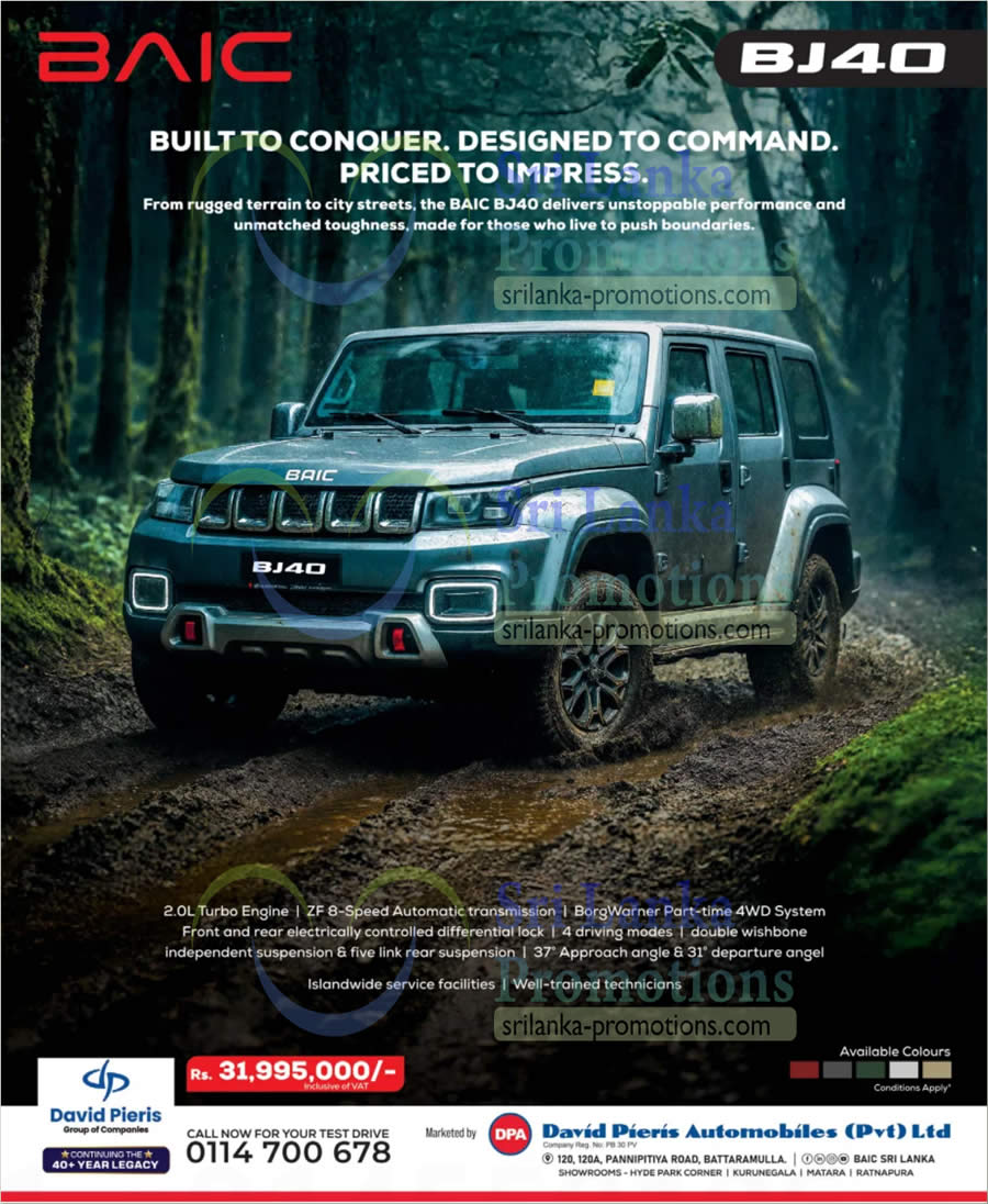 BAIC BJ40 srilanka promotions.com 16 Nov 2025
