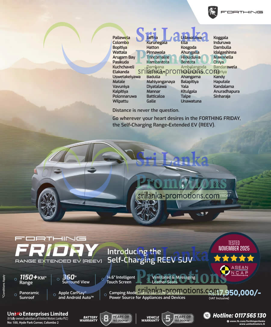 Forthing srilanka promotions.com 1 Mar 2026