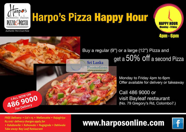 Featured image for Harpo’s Pizza 50% Off Second Pizza Promotion 23 May 2012