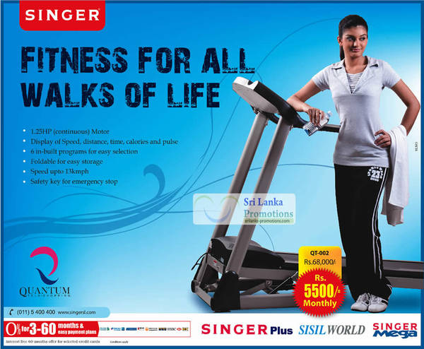 Featured image for Quantum QT-002 Treadmill Promotion Offer 23 May 2012