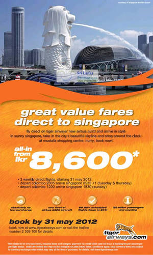 Featured image for (EXPIRED) Tiger Airways Singapore Air Fares Promotion 25 May – 6Jun  2012