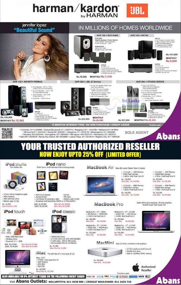 Featured image for JBL Harman Kardon Speakers & Apple Abans Offers 24 Jun 2012