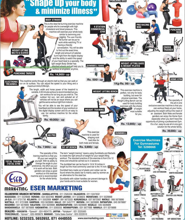 Featured image for Eser Gym Excerise Equipment Offers 29 Jul 2012