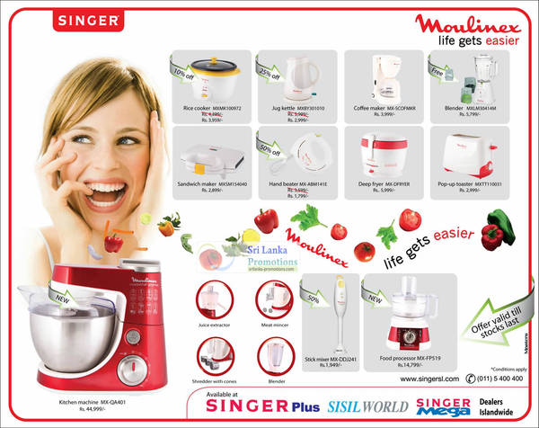 Featured image for Singer Moulinex Kitchenware Offers 26 Jul 2012