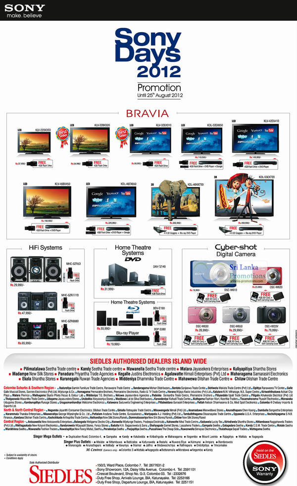 Featured image for Sony Days 2012 Promotion @ Siedles 10 Jul – 25 Aug 2012