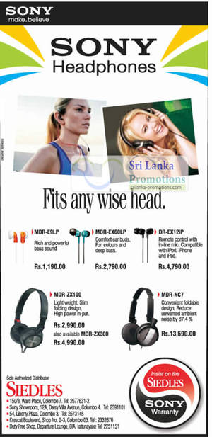 Featured image for Sony Earphones & Headphones Siedles Offers 25 Jul 2012