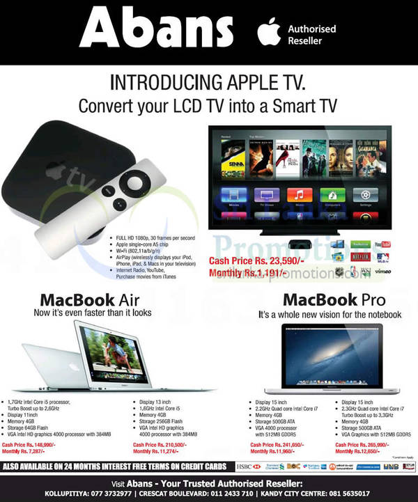 Featured image for Abans Apple Products Price Offers 21 Oct 2012