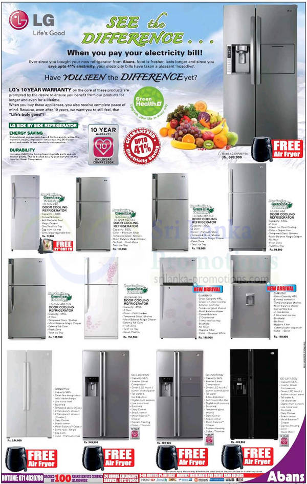 Featured image for LG Fridge Abans Price Offers 14 Oct 2012