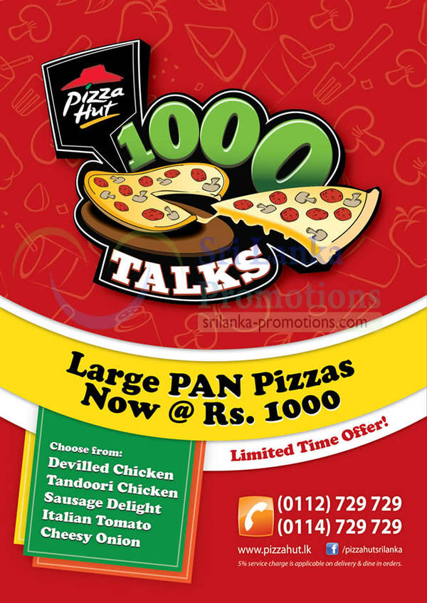 Featured image for Pizza Hut Rs 1,000 Selected Large Pan Pizzas 20 Oct 2012