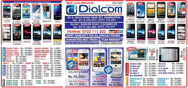 Featured image for Dialcom Smartphones & Mobile Phones Price List Offers 11 Nov 2012