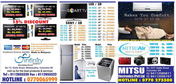Featured image for Infinity Store (Mitsu) Fridge, Washer & TV Offers 18 Nov 2012