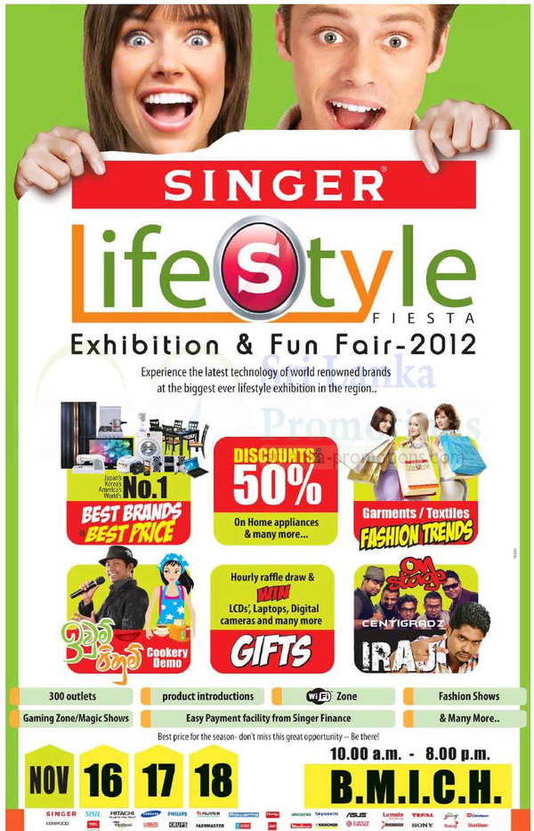 Featured image for Singer Lifestyle Fiesta Exhibition & Fun Fair 2012 @ BMICH 16 – 18 Nov 2012