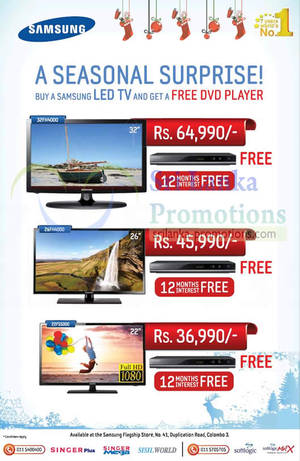 Featured image for Samsung Samsung Free DVD Player With LED TV Purchase @ Flagship Store 21 Nov 2012