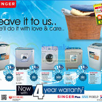 Featured image for Singer Washing Machines Price List Offers 14 Nov 2012