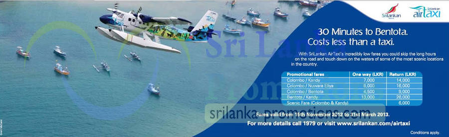 Sri Lankan Air Taxi 16 Nov 2012