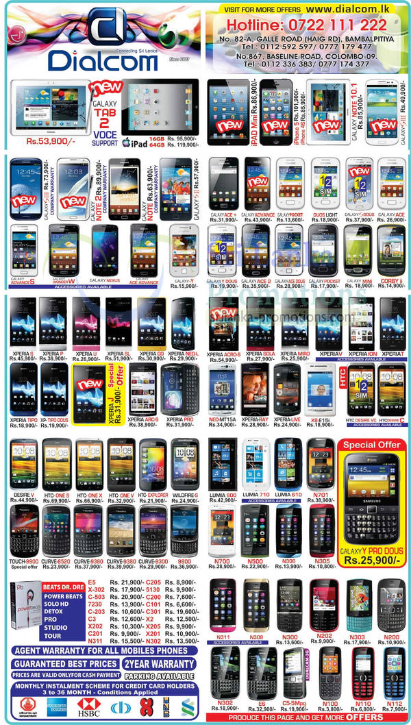 Featured image for Dialcom Smartphones & Mobile Phones Price List Offers 30 Jan 2013