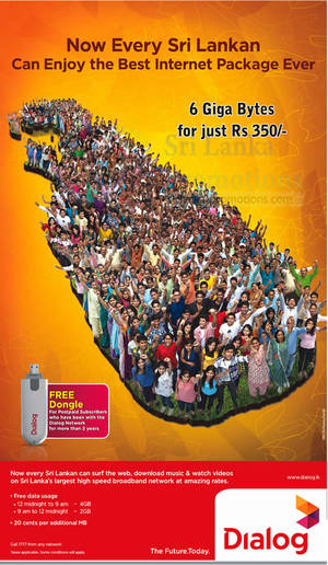 Featured image for Dialog 6GB Internet Package Promotion 11 Jan 2013