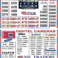 Featured image for MZ Traders TV & Digital Cameras Price Offers 13 Jan 2013
