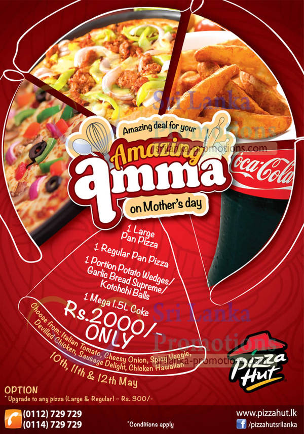 Featured image for (EXPIRED) Pizza Hut Amazing Amma Combo Meal Deal (Dine-in / Delivery) 10 – 12 May 2013