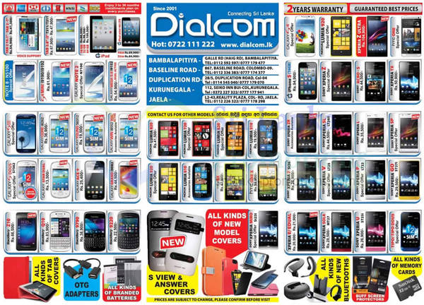 Featured image for Dialcom Smartphones & Mobile Phones Price List Offers 15 Sep 2013
