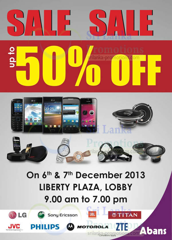 Featured image for (EXPIRED) Abans Up To 50% OFF SALE @ Liberty Plaza 6 – 7 Dec 2013