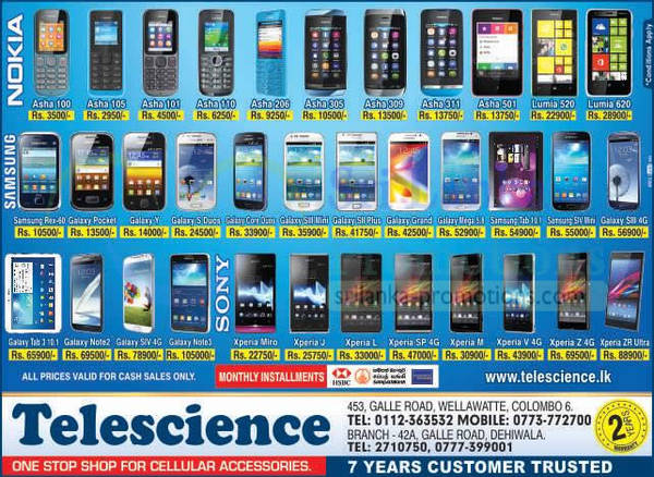 Featured image for Telescience Cellular Smartphones & Mobile Phones Offers 2 Dec 2013