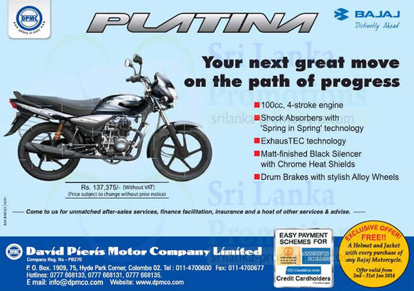 Featured image for Bajaj Platina Motorcycle Features & Price 5 Jan 2014