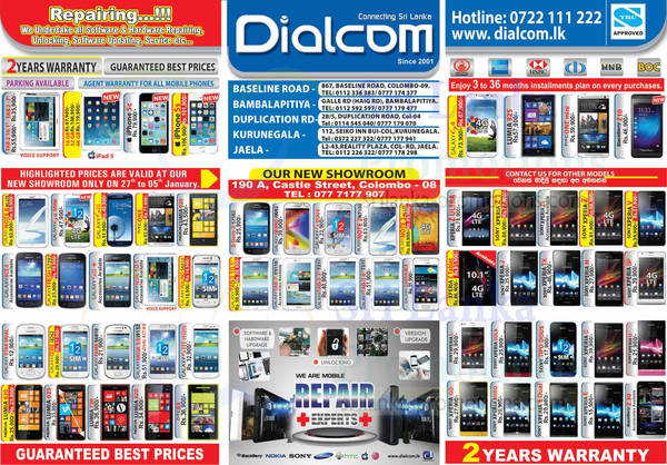 Featured image for Dialcom Smartphones & Mobile Phones Price List Offers 29 Dec 2013