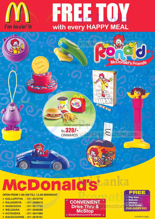Featured image for McDonald’s FREE Toy With Every Happy Meal 30 Jan 2014