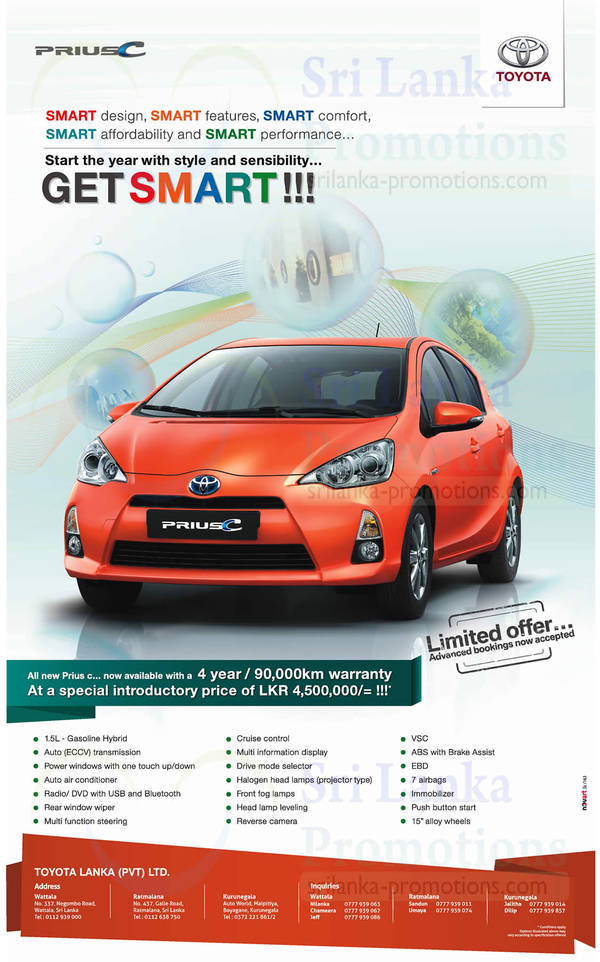 Featured image for Toyota Prius C Features & Price 11 Jan 2014