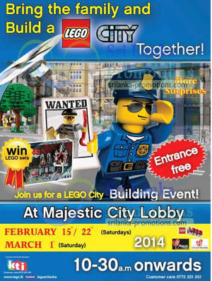 Featured image for Lego City Building Event @ Majestic City (Sat) 15 Feb – 1 Mar 2014