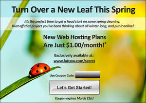 Featured image for FatCow Web Hosting $1/mth Coupon Code With FREE Domain Name 6 – 31 Mar 2014