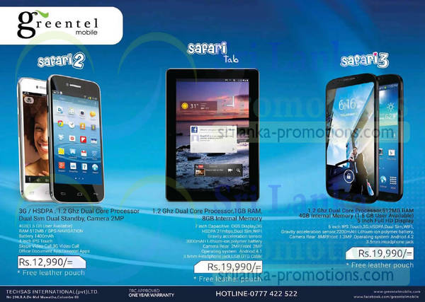 Featured image for Greentel Safari Smartphones & Tablet Features & Offers 27 Apr 2014