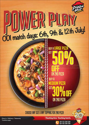 Featured image for Pizza Hut 50% OFF 2nd Pizza (Sun, Wed, Sat) 6 – 12 Jul 2014