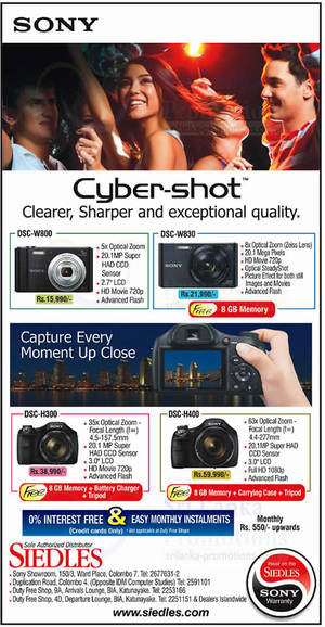 Featured image for Siedles Sony Digital Cameras Offers 10 Aug 2014