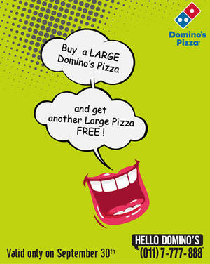 Featured image for Domino’s Pizza Buy 1 Get 1 FREE 1-Day Promo 30 Sep 2014