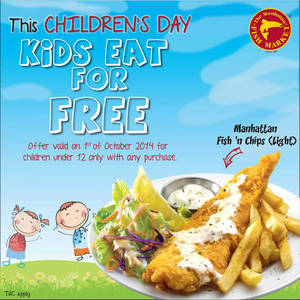 Featured image for Manhattan Fish Market Kids Eat For FREE Children’s Day Promo 1 Oct 2014