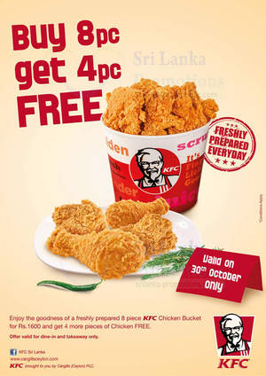 Featured image for KFC Buy 8pcs & Get 4pcs FREE 1-Day Promo 30 Oct 2014