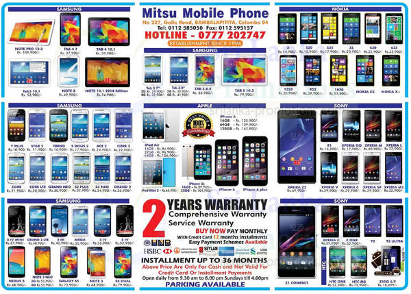 Featured image for Mitsu Mobile Phone Smartphones & Tablets Offers 5 Oct 2014