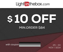 Featured image for (EXPIRED) LightInTheBox $10 OFF Black Friday Coupon Code 25 – 30 Nov 2014