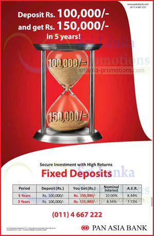 Featured image for Pan Asia Bank Up To 10% p.a. Fixed Deposit 18 Jan 2015