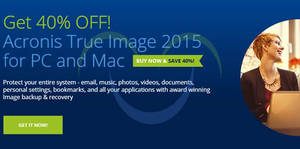 Featured image for Acronis 40% Off True Image Backup & Recovery Software Promotion 20 Jun – 7 Jul 2015