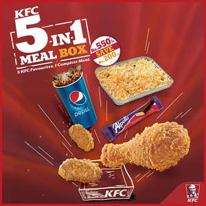 Featured image for KFC New Rs. 550 5-in-1 Meal Box from 28 May 2016